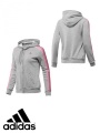 Kobiet Adidas "niezbędny 3 Stripe 'Full Zip Hoodie